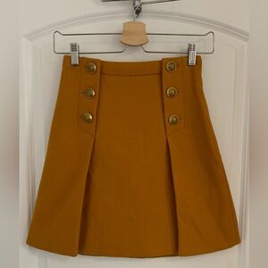 J.Crew Sailor Skirt in Double Serge Wool. Size 0. Heather Honey